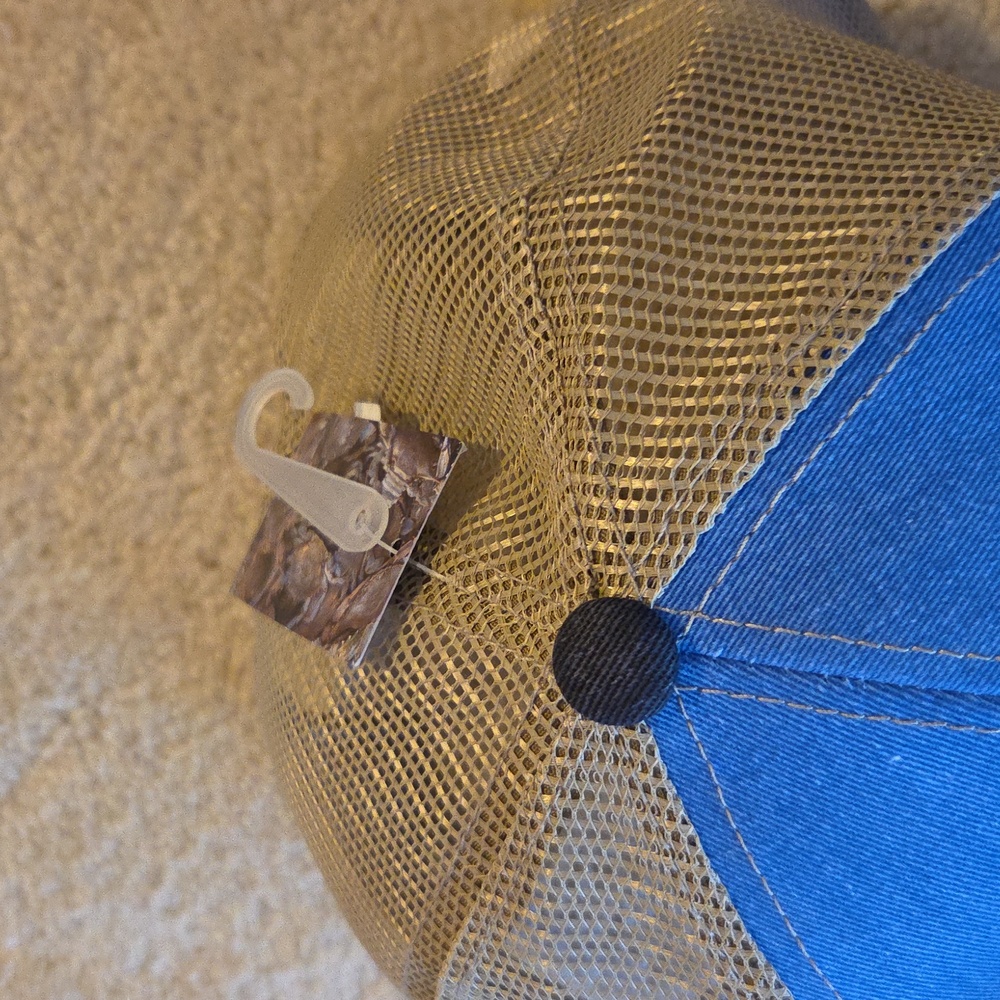 Brand New With Tags Blue and Tan Crab Logo Cap - Picture 2 of 3